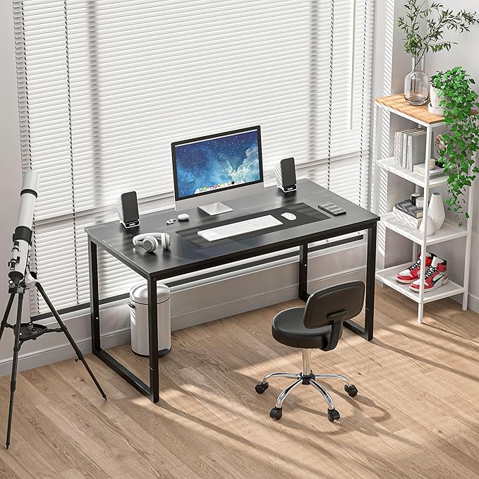 ZenStyle Computer Desk 47" Modern Sturdy Office Desk Computer Table PC Laptop Study Writing Desk for Home Office, Black