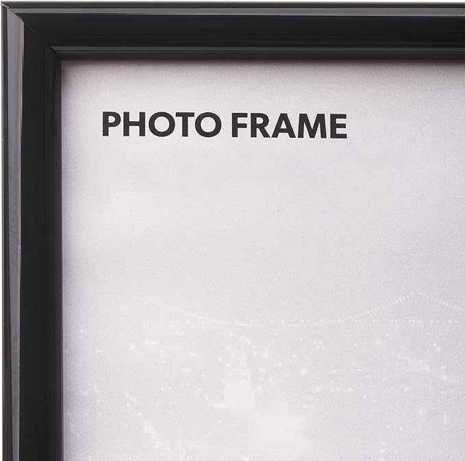 Kenro Frisco Series Black Photo Frame 10x10 Inch / 25x25cm Freestanding or Wall Hanging with Glass Front – FR2525B