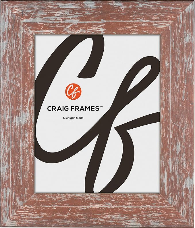 Craig Frames American Barn, 21x24 Picture Frame, Faux Barnwood, Red