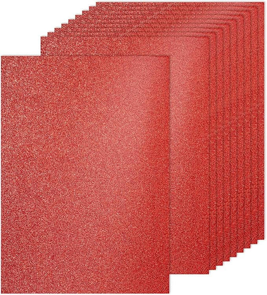 PATIKIL 40Sheets Dark Red Glitter Cardstock, 8.3x11.7 in A4 Glitter Paper Card Stock Shiny Scrapbook 250gsm Sparkly Paper Large Shimmer for Crafts Scrapbook DIY Art Wedding Party