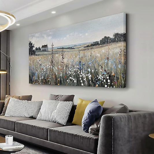 Glvzygy Canvas Wall Art Vintage Decor Artwork Classical Oil Painting Canvas Prints Vintage Landscape Wall Art Suitable for Living Room Bedroom and Office Home Decor Painting 24"x48"