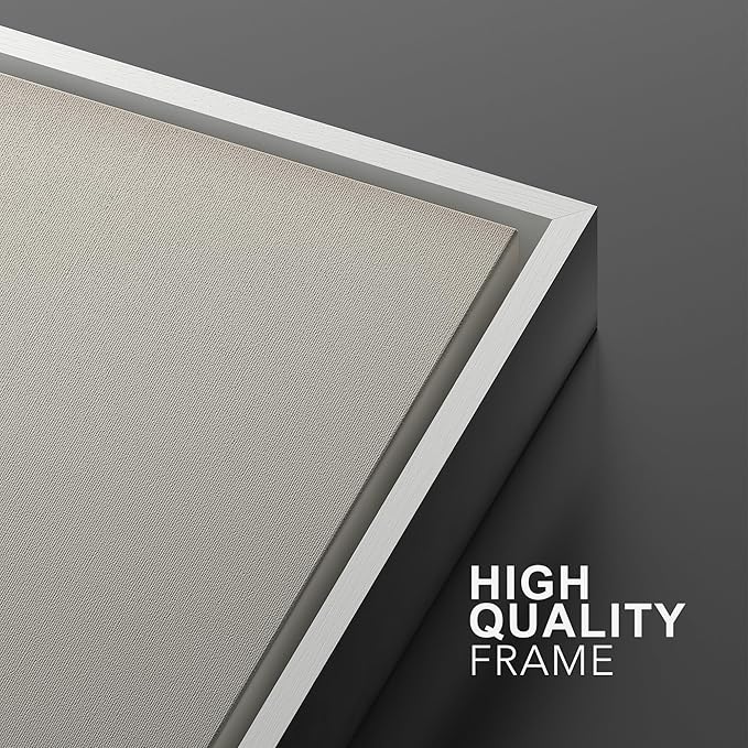 SIGNWIN Framed Canvas Print Wall Art Set Warm Brown Abstract Horizon Neutral Minimalist Landscape Illustrations Modern Art Decorative Multicolor for Living Room, Bedroom, Office - 16"x24"x2 White