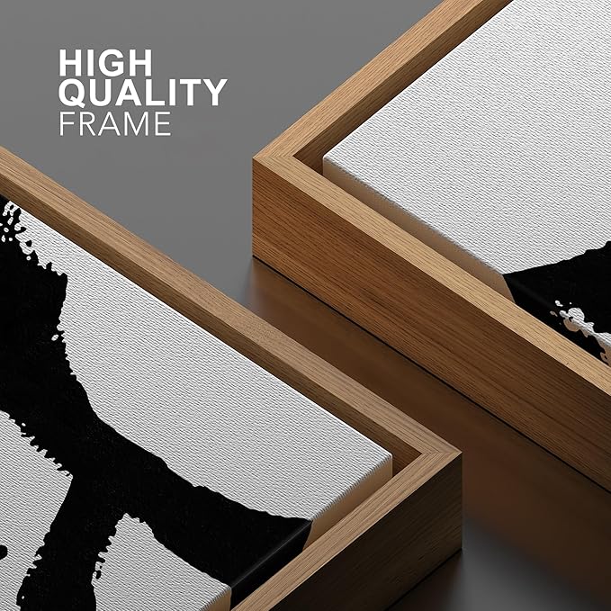 SIGNWIN Framed Canvas Wall Art Abstract Color Block Canvas Prints Home Artwork Decoration for Living Room,Bedroom - 24x36 inches