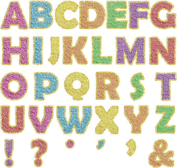 150 PCS Large 7" Font Bulletin Board Letters and Punctuation Set, Preppy Patch Classroom Alphabets Cutouts for Colorful Bulletin Board Display Home School, A Great Helper to Inspire Students' Learning