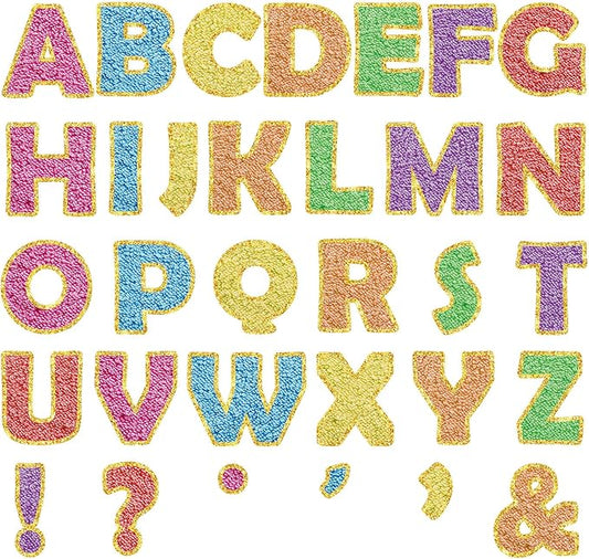 150 PCS Large 7" Font Bulletin Board Letters and Punctuation Set, Preppy Patch Classroom Alphabets Cutouts for Colorful Bulletin Board Display Home School, A Great Helper to Inspire Students' Learning
