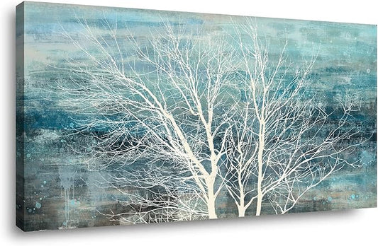 Sxurmtiie abstract landscape bedroom wall art three of life artwork piceure 24inch x48inch modern paintings living room decortaion