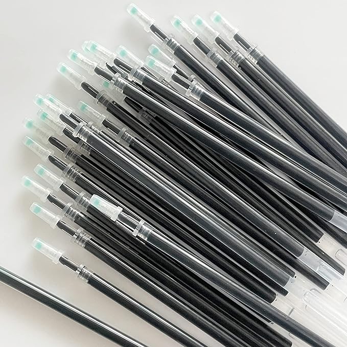 Sencoo 24-Pack 0.5 mm Black Gel Ink Pen Replace Refills Office Pen Refills