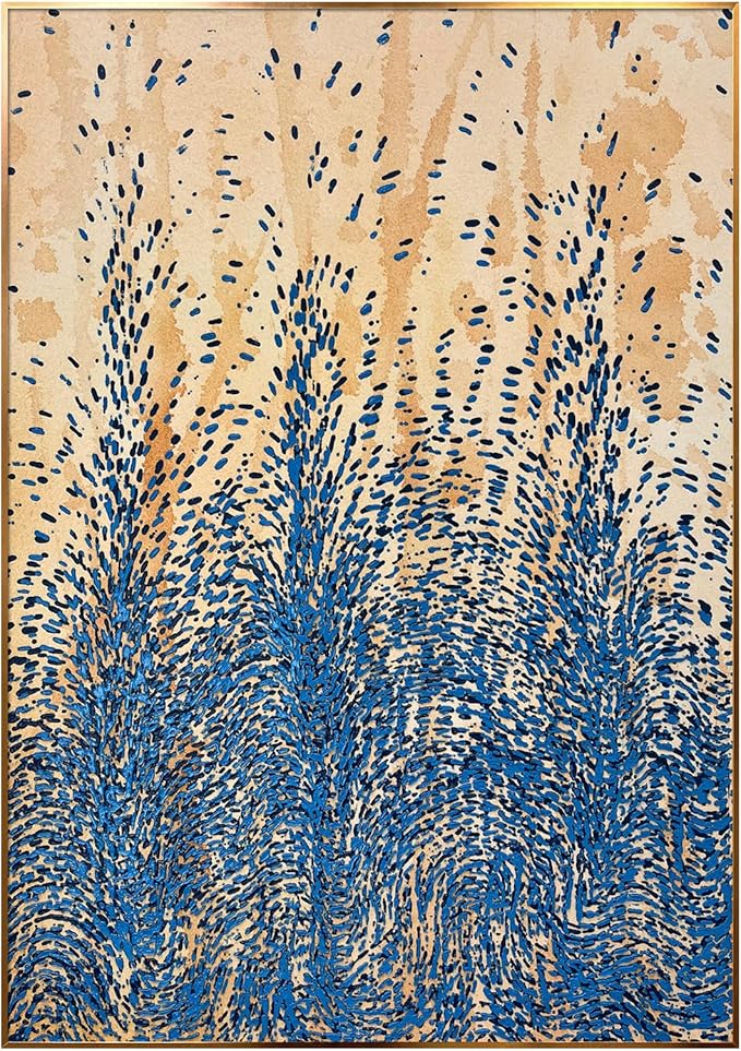 BrightA Blue Woods Abstract Wall Art Wall Painting For Living Room Extra Large Wall Art Large Canvas Art For Living Room Office Dining Room Wall Decor 43.3"x63"