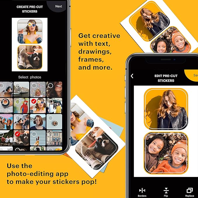 KODAK 2x3 Premium Sticky-Backed ZINK Photo Paper (30 Sheets) - Compatible With Kodak Step, Step Slim, Printomatic, Printomatic+, Smile+, Step Touch
