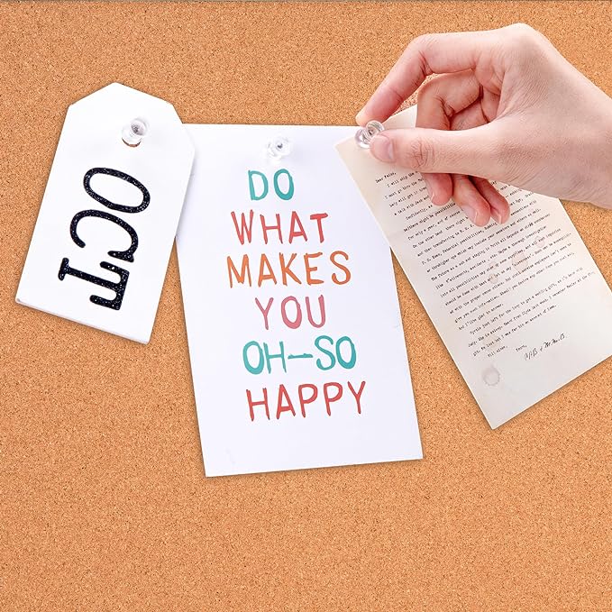 Amazon Basics Cork BulletinBoard, 23" x 17", Pin Board for Office & Home with Aluminum/Plastic Frame, 1 Pack