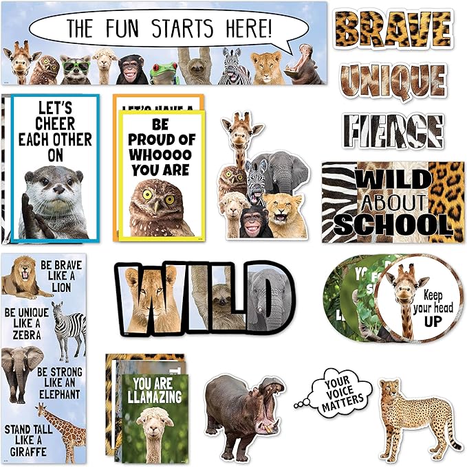 Teacher Created Resources Go Wild Animals Mini Bulletin Board