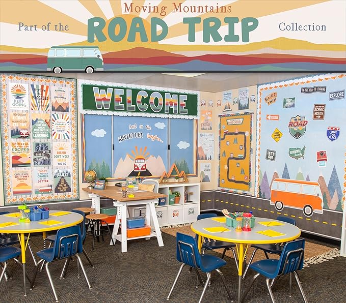 Teacher Created Resources Moving Mountains Road Trip Hit The Road Bulletin Board (TCR9222)