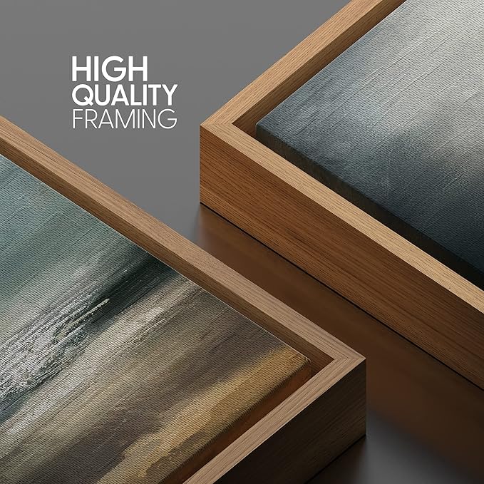 SIGNWIN Framed Canvas Wall Art Abstract Color Painting Canvas Prints Home Artwork Decoration for Living Room,Bedroom - 24"x36" Natural