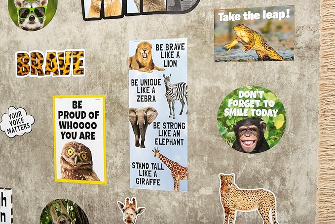 Teacher Created Resources Go Wild Animals Mini Bulletin Board (Pack of 2)
