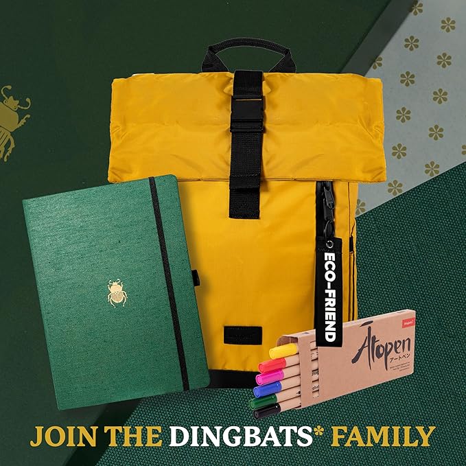 Dingbats* Pro Lined Large B5 Notebook with Gift Box - Textile Cover, Thread-Bound Writing Journal - Pocket, Elastic Closure, Bookmark