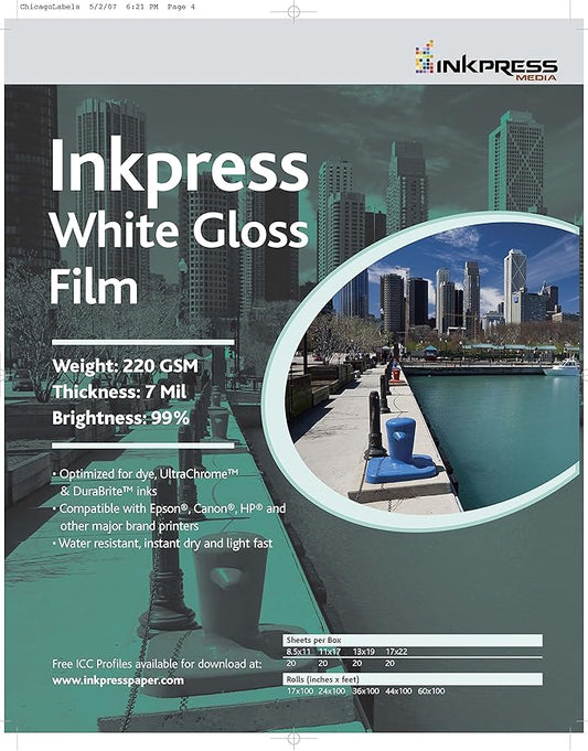 WGF131920,220GSM,7MIL, 99 Percent Bright, Photo Paper (#WGF131920)