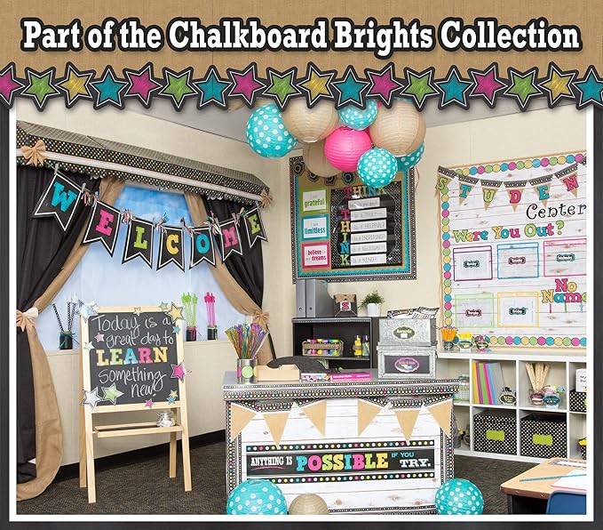 Teacher Created Resources Chalkboard Brights Classroom Jobs Mini Bulletin Board (TCR5653)