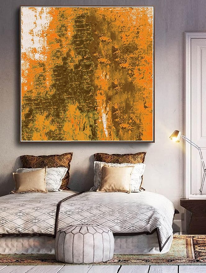 Modern Abstract Painting - Large Wall Decor, Oil Paintings On Canvas, Bedroom Wall Art, Acrylic Painting, Original Abstract Wall Art 72x72 inches