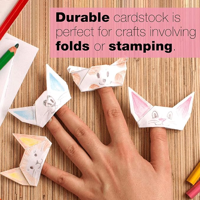 Springhill White 8.5” x 11” Cardstock Paper, 67lb Vellum Bristol, 147gsm – Premium Lightweight Cardstock, Vellum Printer Paper with Textured Finish – 016000R, 250 Sheets (1 Ream)