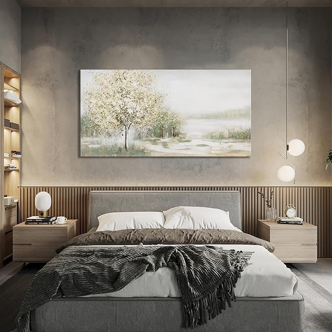 Canvas Wall Art Decor Large Green Wall Art for Living Room Natural Landscape Wall Art Decor Canvas Art Wall Decor Oversized Wall Art Prints for Room Bedroom Office Decor 29"X58"