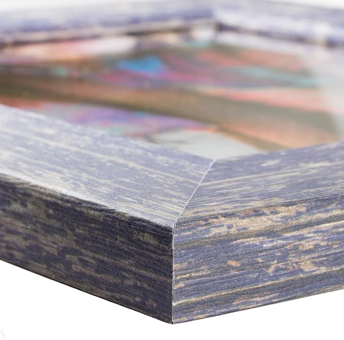 Craig Frames American Barn, 7x8 Picture Frame, Faux Barnwood, Blue