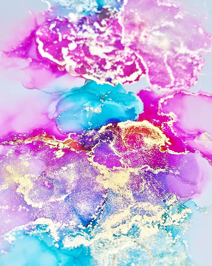 Alcohol Ink Paper - Non-Absorbent, Heavy Weight & Tear Resistant - Forgiving - Many Inks Wipe Off Clean For Easy Reuse On White - Flexible Bright White EVO 9x12 Inch (10 Sheets)