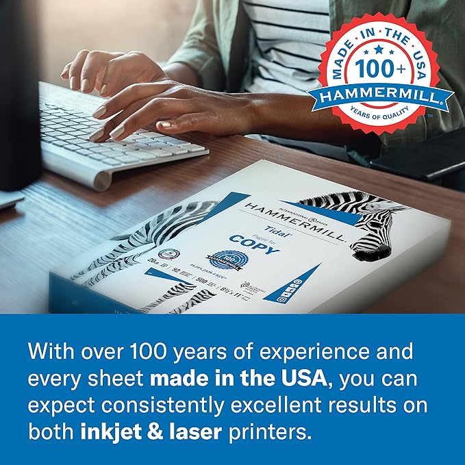 Hammermill Printer Paper, 20 lb Copy Paper, 11 x 17 - 1 Pallet, 40 Cases (100,000 Sheets) - 92 Bright, Made in the USA