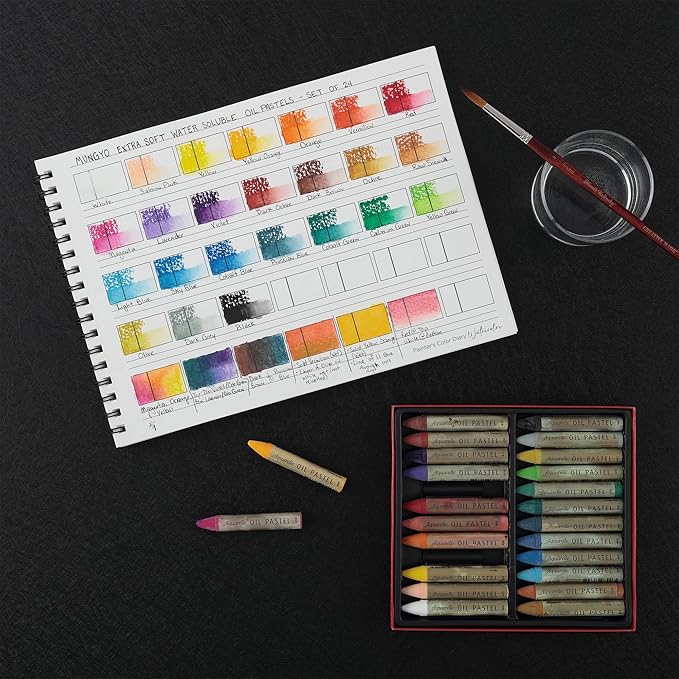 HG Art Concepts Painters Color Diary - 9x12 140lb Spiral-Bound Acid-Free Color Swatch Book with 10 Pages for Watercolor & Mixed Media - 20-Pack