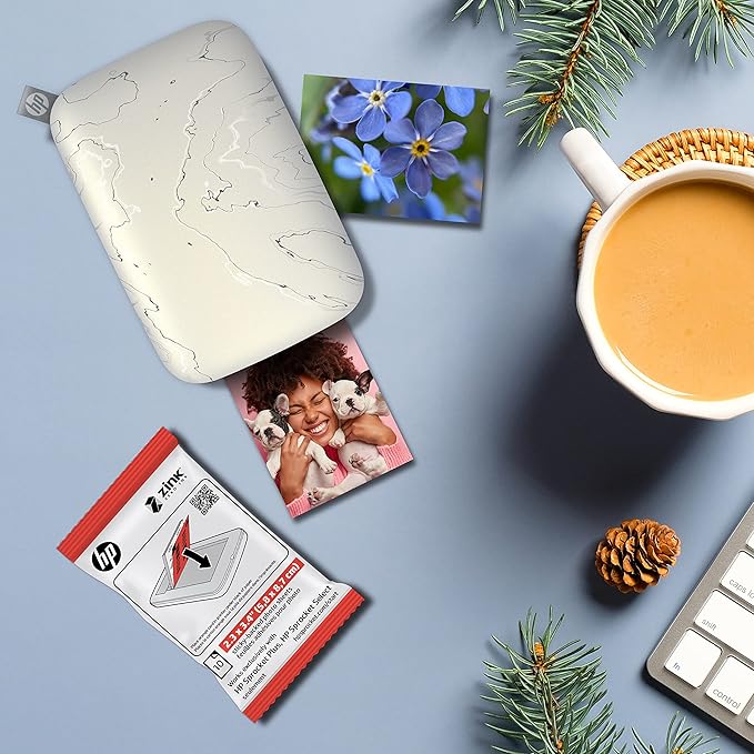 HP Sprocket 2.3 x 3.4 Premium Instant Zink Sticky Back Photo Paper (20 Sheets) Compatible with HP Sprocket Select and Plus Printers.