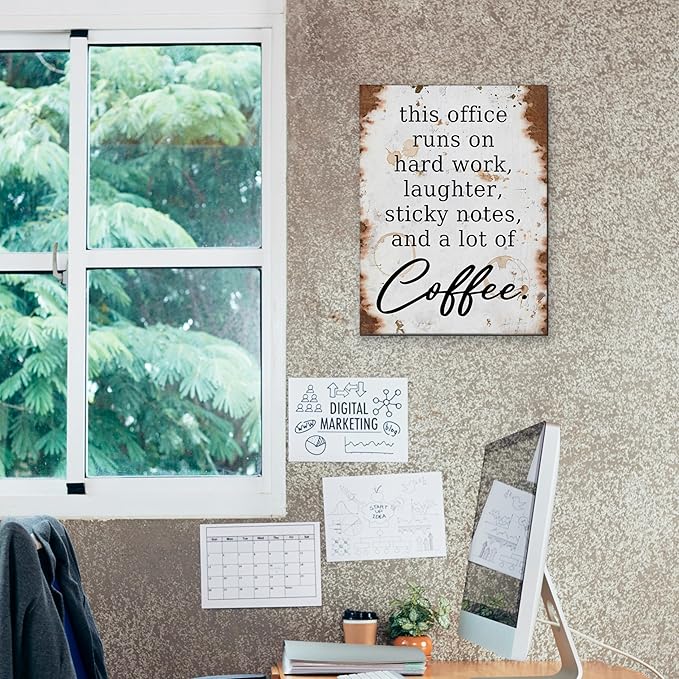 BIWSHA Office Decor, Motivational Wall Art Decor Teamwork for Office, Inspirational Quotes Wall Art for Men Women, Team Work Canvas Paintings 11x14 Inches, Be The Person You Want to Work With (Retro)