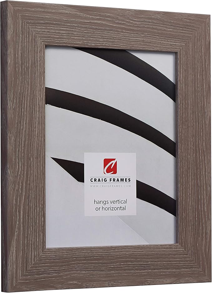 Craig Frames American Barn, Faux Barnwood Picture Frame, Farmhouse Grey, 14 x 22 Inch
