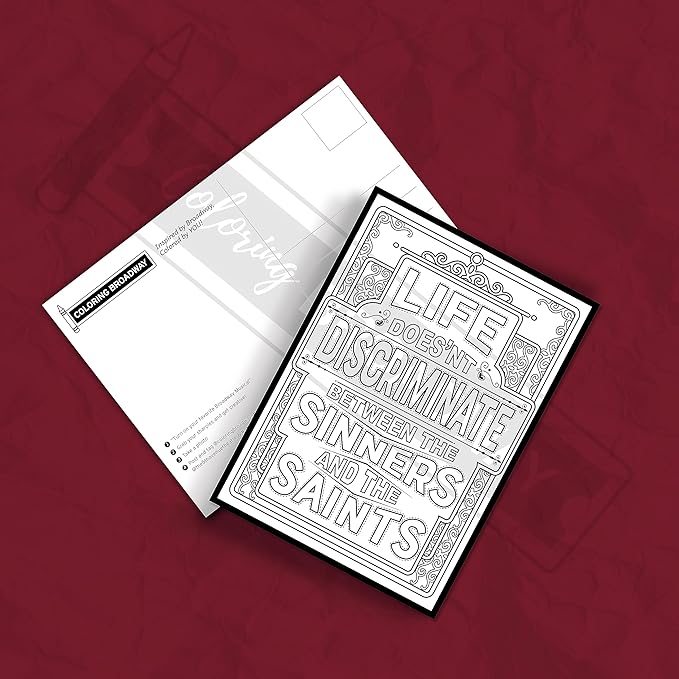 Coloring Broadway - Hamilton Inspired Coloring Postcards (Set of 4), Young, Scrappy & Hungry Musical Merchandise, Printed on Matte Card Stock (5" x 7"), Perfect for a Broadway Theater Lover