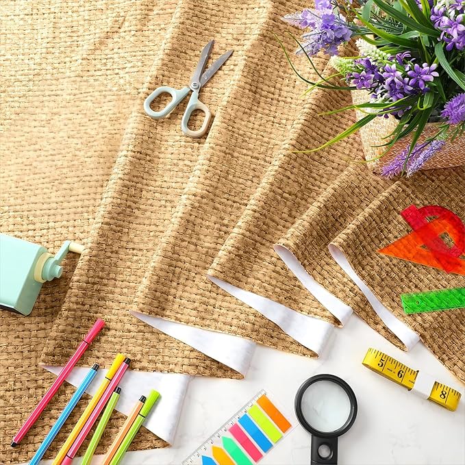 Bulletin Board Paper 48'' x 107'' Class Boards for Classroom Bulletin Boards Everyone is Welcome Classroom Board Decor Pillows Curtains Crafts(Burlap,1 Pc)