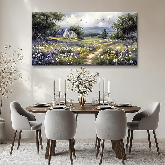 FUHAIHUA Canvas Wall Art For Living Room Wall Decor For Bedroom Office Wall Decoration Garden Painting Artwork Room Aesthetic Home Decor 20x40 In