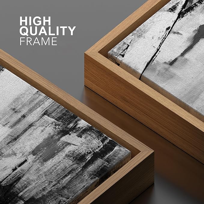 SIGNWIN Framed Canvas Wall Art Abstract Color Block Canvas Prints Home Artwork Decoration for Living Room,Bedroom - 16x24 inches