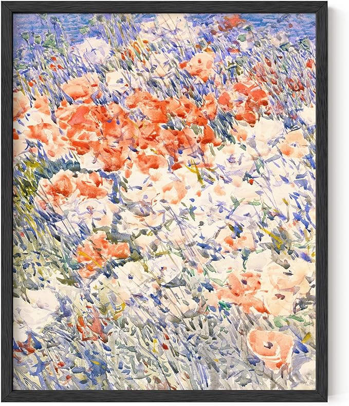 HAUS AND HUES Floral Art Wall Decor - Wildflowers Wall Art for Living Room, Floral Artwork for Bedroom Walls, Flower Painting for College Girls Dorm Room (Multicolored Flowers, Unframed, 16x20)