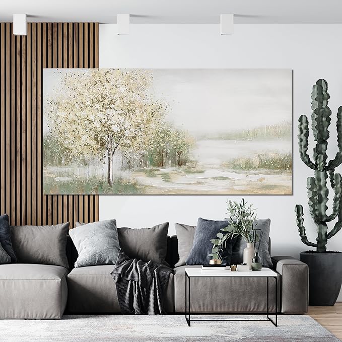 Canvas Wall Art Decor Oversized Landscape Wall Art Decor Green Wall Art for Living Room Natural Canvas Art Wall Decor Oversized Wall Art Prints For Walls Home Office Wall Decorations 39"X78"