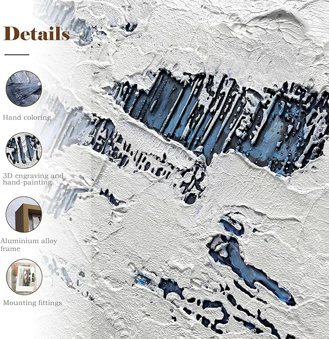 BrightA Large hand-painted abstract wall decorations, suitable for accentuating the artistic atmosphere of the entrance corridor and other wall spaces 67"x98.4"