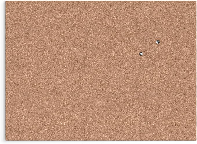 U Brands Cork Canvas Bulletin Board, 24" X 18", Self Healing, Natural Cork Surface, Frameless (2873U00-01)