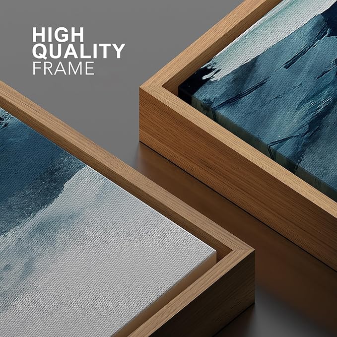 SIGNWIN Framed Canvas Wall Art Abstract Color Block Canvas Prints Home Artwork Decoration for Living Room,Bedroom - 16x24 inches