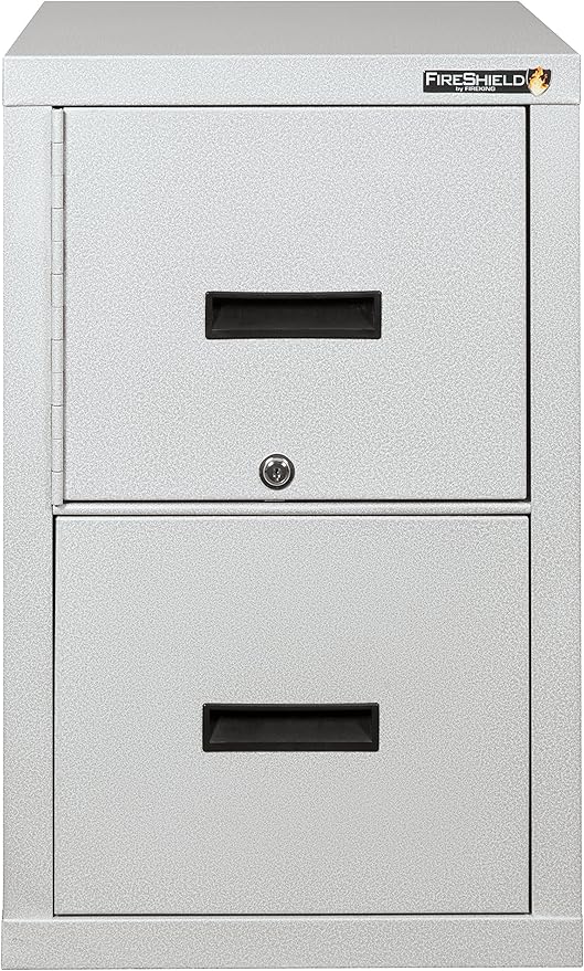 Fire Resistant File Cabinet - Light Weight, fire Rated, One File Drawer & Safe
