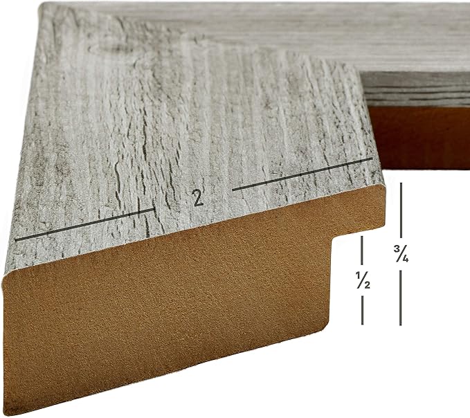 Craig Frames American Barn, 28x29 Picture Frame, Faux Barnwood, Light Grey Oak