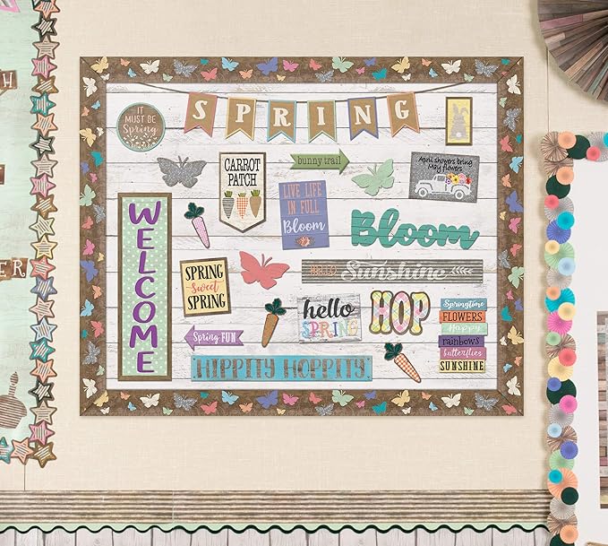 Teacher Created Resources White Shiplap Pinboard | Better Than Paper | Bulletin Board Roll | Pack of 2
