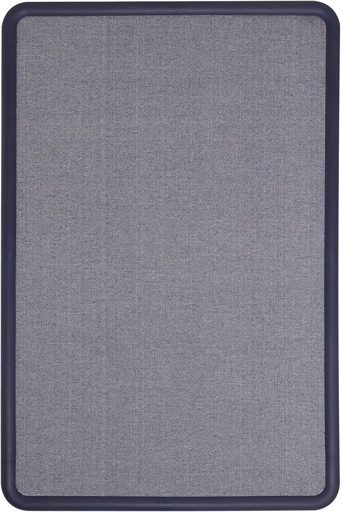 Quartet Bulletin Board, Fabric, 3 x 2 Feet, Office Bulletin Boards, Contour Navy Blue Plastic Frame (7693BE)