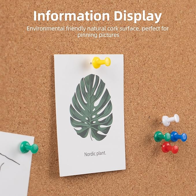 Board2by Large Cork Bulletin Board 72" X 48", Silver Aluminum Framed Corkboard for Wall, Wall Mounted Notice Pin Board with Push Pins for School, Home & Office - 6' x 4' Corkboard