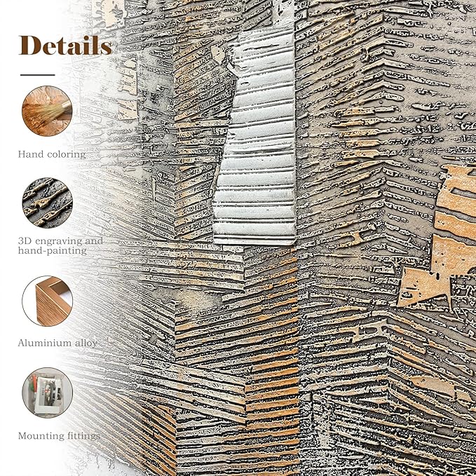 BrightA Gray Extra Large Wall Art Abstract Large Canvas Art Large wall Paintings Big Wall Decor Living Room for Bedroom Dining Room Wall Decor 31.5"x47.2"