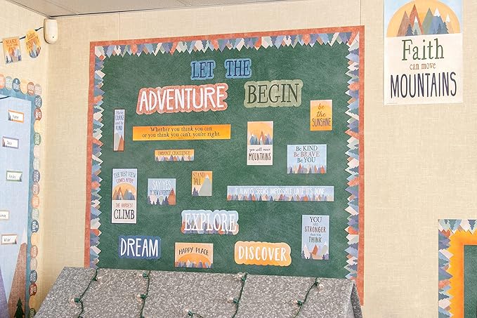 Teacher Created Resources Moving Mountains Let The Adventure Begin Mini Bulletin Board