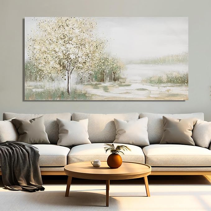 Canvas Wall Art Decor Large Green Wall Art for Living Room Natural Landscape Wall Art Decor Canvas Art Wall Decor Oversized Wall Art Prints for Room Bedroom Office Decor 29"X58"