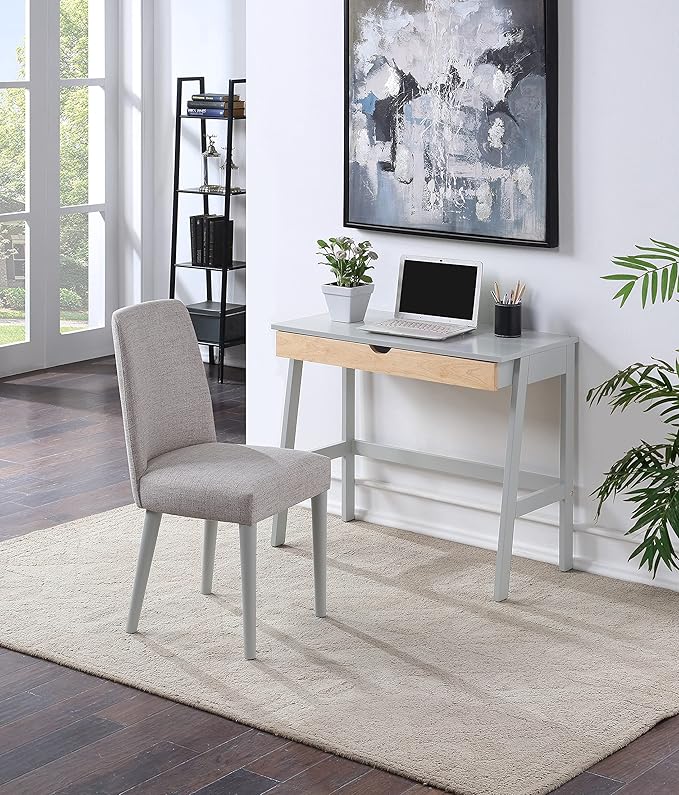 Modern Simple Computer Desk, Home Office Desk Computer Table Study Writing Study Desk Workstation for Small Space, 36" x 18" x 30" Gray
