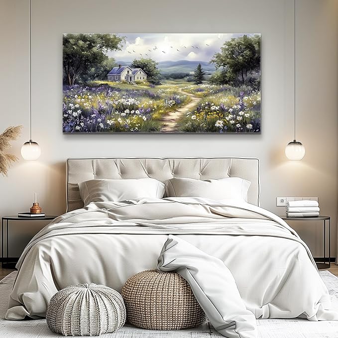 FUHAIHUA Canvas Wall Art For Living Room Wall Decor For Bedroom Office Wall Decoration Garden Painting Artwork Room Aesthetic Home Decor 20x40 In